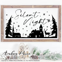 Silent Night SVG, Christmas Nativity Scene SVG, Christian Christmas svg design, Cute Christmas ornament SVG, Jesus is the reason SVGs, winter shirt craft, DIY silhouette projects vector files for home decor. SVG Silhouette SVG SVG Files for Cricut Project Ideas Simply Crafty SVG Bundles Vector | Amber Price Design 