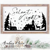 Silent Night SVG, Christmas Nativity Scene SVG, Christian Christmas svg design, Cute Christmas ornament SVG, Jesus is the reason SVGs, winter shirt craft, DIY silhouette projects vector files for home decor. SVG Silhouette SVG SVG Files for Cricut Project Ideas Simply Crafty SVG Bundles Vector | Amber Price Design 