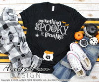 Something spooky is brewing twin pregnancy svg png dxf halloween design