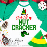 Son of a nutcracker SVG, Christmas SVG, cute ELF SVGs, Funny Christmas SVG for kid's Christmas shirt SVG, winter cut file, DIY festive Holiday home decor Christmas ornament SVGs, silhouette projects vector files SVG Silhouette SVG SVG Files for Cricut Project Ideas Simply Crafty SVG Bundles Vector | Amber Price Design 