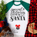 Special Delivery from Santa SVG Christmas Maternity SVG for winter! Cute DIY Christmas Pregnancy reveal SVG file for your Maternity shirt project! Announce you're expecting with our creative pregnancy shirt design for winter Our Pregnancy Announcement SVG is PERFECT for your pregnancy craft PNG DXF | Amber Price Design