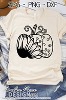 Sunflower Pumpkin SVG, Pumpkin Patch SVG, swirly pumpkin clipart Fall SVG, DIY women's Fall t-shirt SVG, October SVG cut file for cricut, silhouette DXF & PNG also. Cute Unique sublimation file. Cricut SVG Silhouette Files for Cricut Project Ideas, Simply Crafty SVG Bundles Design Bundles, Vectors | Amber Price Design