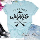 Support wildlife raise kids svg png dxf