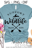 support wildlife raise kids svg png dxf