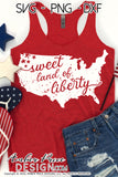 sweet land of liberty svg png dxf america svg, 4th of july svg, patriotic svg, usa svg, america shape svg, hand lettered design