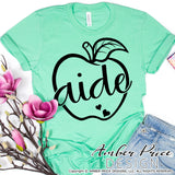 Teacher's Aide SVG, Para SVG files, Teacher Apple SVG, Cute DIY Paraprofessional Shirt, Para Gift SVGs. Back to School, Christmas Gift TA SVG for Cricut SVG Silhouette SVG SVG Files for Cricut, Cricut Projects Cricut Project Ideas Simply Crafty SVG Bundles for Cricut, SVG Design Bundles, Vectors | Amber Price Design