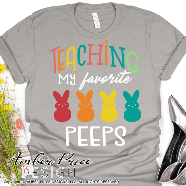 Teaching my favorite peeps svg, Teacher Easter svg, easter bunny SVG, COVID Easter png, Easter bunny png, cute Spring SVG toddler shirt craft DIY Cricut silhouette projects vector files for home decor. Free SVGs for Silhouette SVG Files for Cricut Project Ideas Simply Crafty SVG Bundles Vector | Amber Price Design | amberpricedesign.com