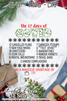 The 12 days of Covid SVG, Funny Christmas svg Cute Christmas ornament SVG, Funny corona virus SVGs covid 19 themed winter shirt craft, DIY Cricut and silhouette projects vector files, for home decor. SVG Silhouette SVG SVG Files for Cricut, Cricut Project Ideas Simply Crafty SVG Bundles Vector | Amber Price Design 