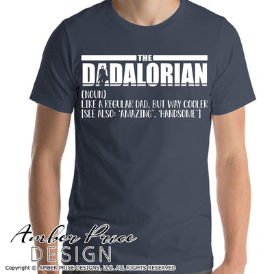 The Dadalorian SVG, Make your own Star wars Dad shirt for your father's day gift for Dad with my unique Star Wars SVG cut file / Mandalorian vector for cricut and silhouette cameo files. DXF and PNG sublimation file included. Cricut SVG Files for Cricut Project Ideas SVG Bundles Design Bundles | Amber Price Design