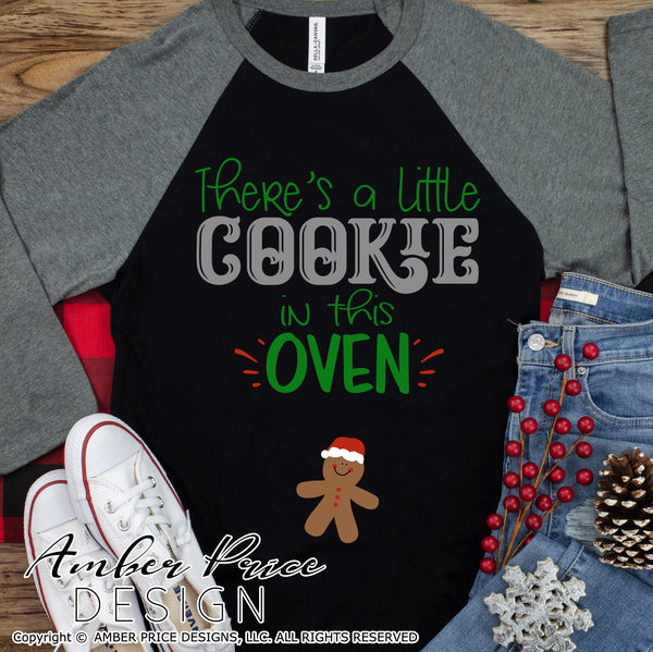 There's a little cookie in this oven SVG Christmas Pregnancy SVG design files Christmas cookies for two SVG, TWIN Pregnancy SVG reveal Shirt for winter, Christmas Maternity SVG Cricut SVG Silhouette SVG Files for Cricut Project Ideas Simply Crafty SVG Bundles for Cricut, SVG Design Bundles, Vectors | Amber Price Design