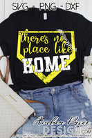 There's no place like home SVG, Baseball SVG, Baseball PNG, DXF, Home Plate svg, Softball mom svg, Ball field shirt SVG, Baseball season SVG for cricut cut file vector, svg, distressed baseball clipart vector files home decor. Free SVGs for Silhouette SVG Files Cricut Project Ideas Design Bundles | Amber Price Design | amberpricedesign.com