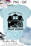 This girl sells real estate svg realtor svg floral realty svg png dxf floral house clipart real estate agent svg