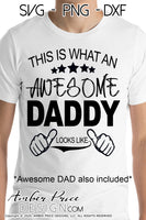 This is what an awesome Daddy looks like SVG, PNG, DXF, Father's Day SVGs, Thumbs up SVG, Pregnancy Reveal to Dad SVG