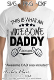 This is what an awesome Daddy looks like SVG, PNG, DXF, Father's Day SVGs, Thumbs up SVG, Pregnancy Reveal to Dad SVG