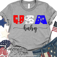USA Baby SVG, Kid's 4th of July SVG, PNG DXF Baby's first 4th of July SVG, Patriotic SVG, America SVG, independence day svg, amber price design