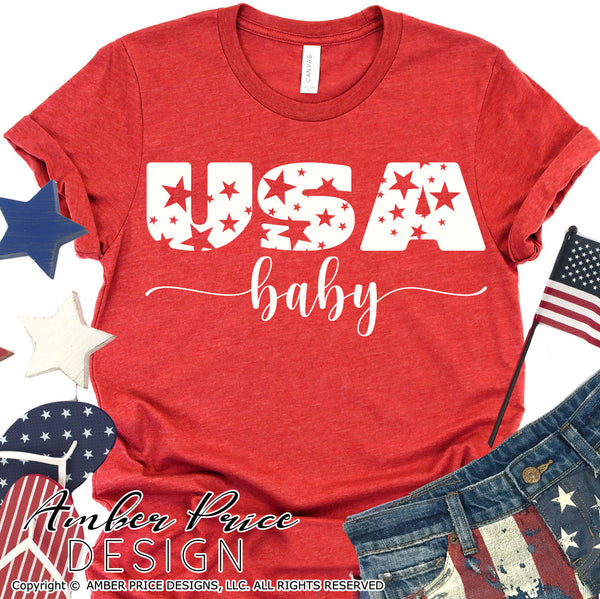 USA Baby SVG, Kid's 4th of July SVG, PNG DXF Baby's first 4th of July SVG, Patriotic SVG, America SVG, independence day svg, amber price design