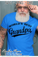 World's best Grandpa SVG, Father's day svgs, Grand Dad SVG, Baseball lettering svg png dxf