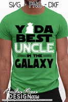 Yoda best uncle in the galaxy SVG, Make your own Star wars uncle shirt for your uncle's father's day gift with my unique Star Wars SVG cut file vector for cricut and silhouette cameo files. DXF and PNG sublimation file included. Cricut SVG Files for Cricut Project Ideas SVG Bundles Design Bundles | Amber Price Design