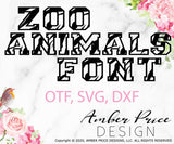 Zoo Animals font svg, Tiger Stripe svg font, Zegbra font for cricut font, silhouette font, silly font, cute font, athletic block fonts, download font, instant download, procreate font, ​digital download, font design, fonts for cricut, fonts for silhouette, dxf font, otf font, fonts for procreate | Amber Price Design